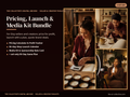 Pricing, launch and media kit bundle cover with images of an Etsy maker, a potter and a content creator