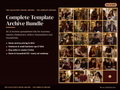 Complete template archive bundle cover with an image mosaic of people doing the tasks the 23 business and household kits support