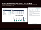 Job Log, Profit Dashboard and Pricing Playbook pages