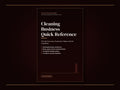 Cleaning Business Quick Reference cover with pricing formulas, production rates and job checklists
