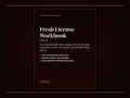 Fresh License Workbook cover: real estate agent business plan, budget and 90-day lead generation tracker