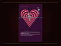 Book cover: on deep plum, a giant coral heart built from concentric rings is crossed by a bright mint heartbeat line that runs edge to edge; a stack of tilted answer bubbles marked A to D floats beside it, and the title Concept First: Life and Health Insurance Exam Study Guide sits below in large cream serif letters.